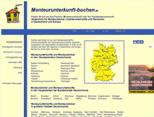 Tablet Screenshot of monteurunterkunft-buchen.de